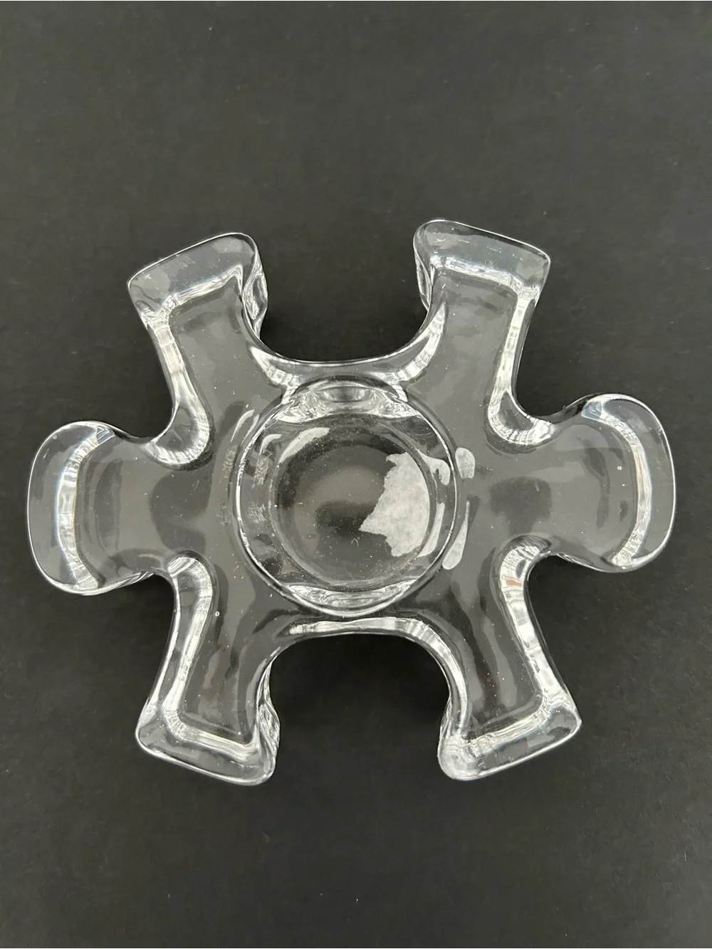 Clear Glass Puzzle Tealight Candle Holder/ designed like puzzle pieces, interloc